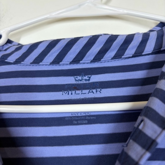 Peter Millar Grandfather Seaside Wash Stripe Polo Size Large - Picture 10 of 10